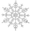 36Pcs Christmas White Snowflake Ornaments Wall Stickers Glass Window Sticker Gold Silver Christmas Tree Hanging Pendant