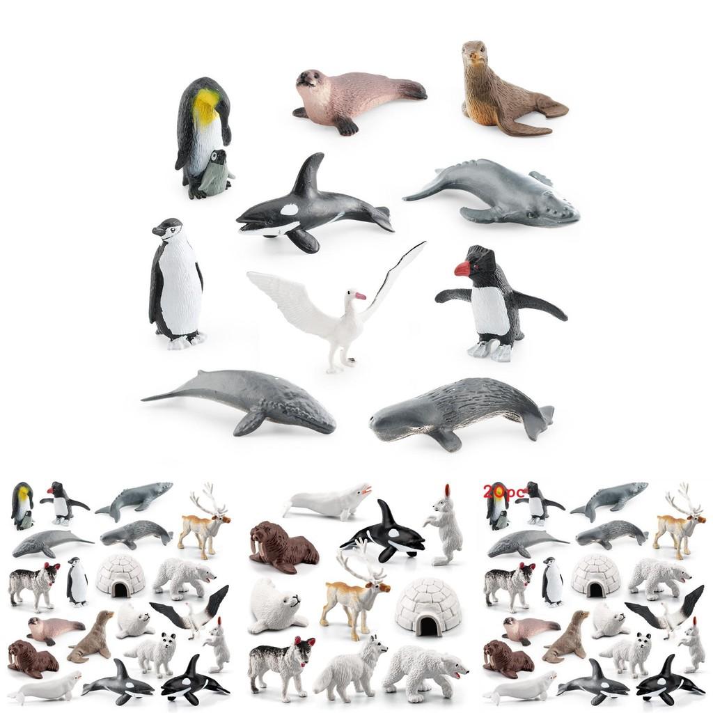 Arctic Animal Pvc Polar Bear Penguin Model Set With Realistic Wildlife Figures For Educational Display