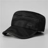 Winter old man hat men's warm camouflage flat top hat cotton old man fleece ear protection cap