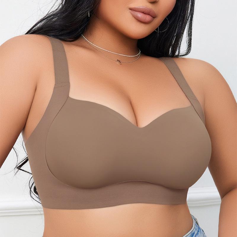 Plus Size Women's Seamless Breathable Push-Up Sports Bra with Supportive Beautiful Back Design