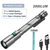 Mini Portable LED Flashlight Built-in Battery Torch With Pen Clip Tail Magnet USB Rechargeable Outdoor Camping Fishing Lantern