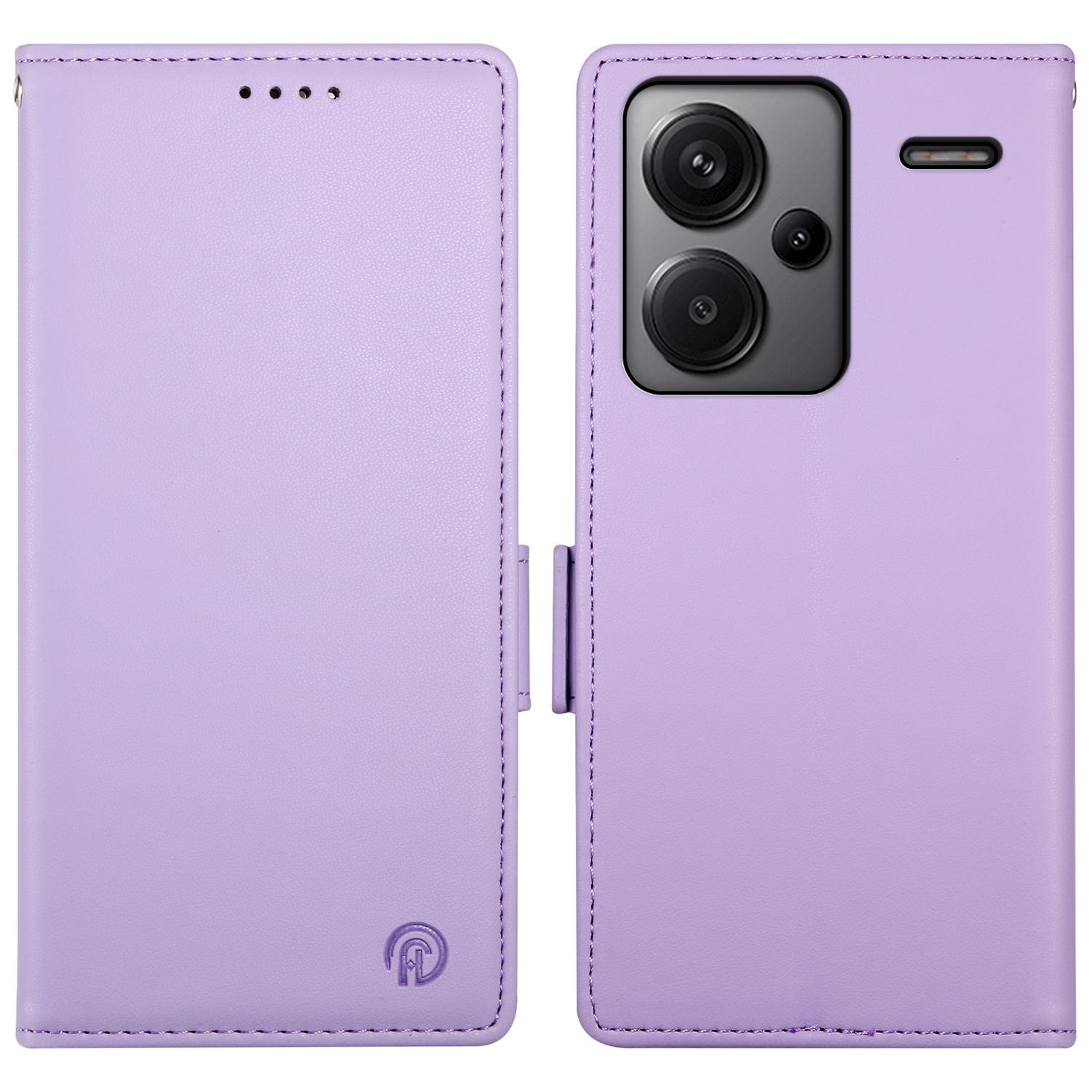 DF-010 Для Xiaomi Redmi Note 13 Pro+ 5G Кожаный чехол Боковые магнитные застежки Чехол-кошелек для телефона H