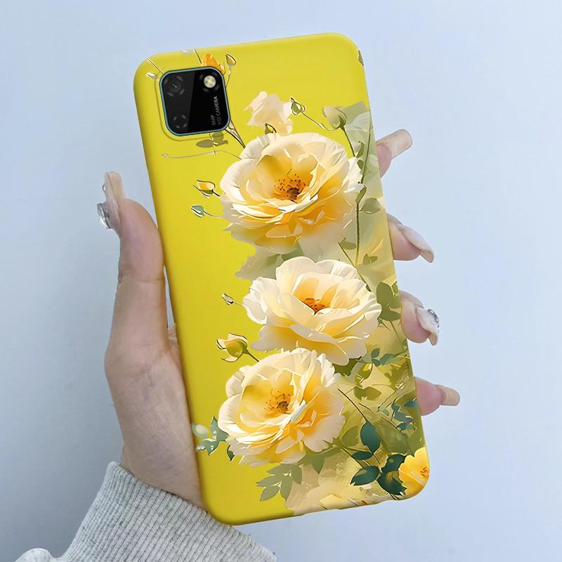 For Huawei Y5p Phone Case DRA-LX9 Butterfly Flower Girl Design Soft Silicone TPU Back Housing for Honor 9S HuaweiY5p Y 5p Covers