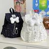Schoolbag Japanese High-value Atmosphere Polka Dot Bow Trend Backpack Girls Go Out Drawstring Lightweight Foreign Style Backpack