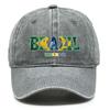 Brazil Flag Printed Adjustable Sun Hat Snapback Baseball Cap Unisex With Sweatband Stylish Dad Hat For Urban Travel Daily Wear