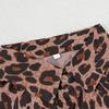 Turn-down Collar Shirt Lightweight Plus Size Leopard Print Shirt Top Streetwear