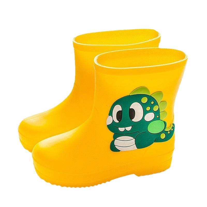 Boys' Waterproof and Slip-resistant Rain Boots, Water Shoes, Cartoon Shoes