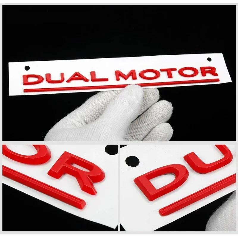 Car Sticker For Tesla Model 3 Y Juniper Highland 2020-2026 2025 Hot DUAL MOTOR Underlined Letters Emblem for TESLA Model 3 Y S X