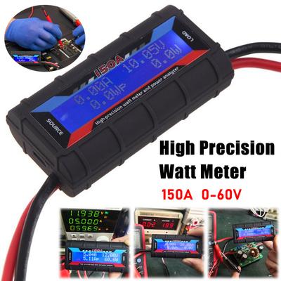 150A High Precision RC Watt Meter Power Analyzer Voltmeter Ammeter DC 4.8-60V LCD Digital RC Power Watt Detector Monitor Backlig