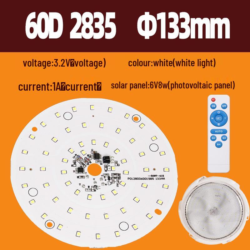 

LED Solar Ceiling Light with Remote: Emergency Power Control Board for Rural Outages