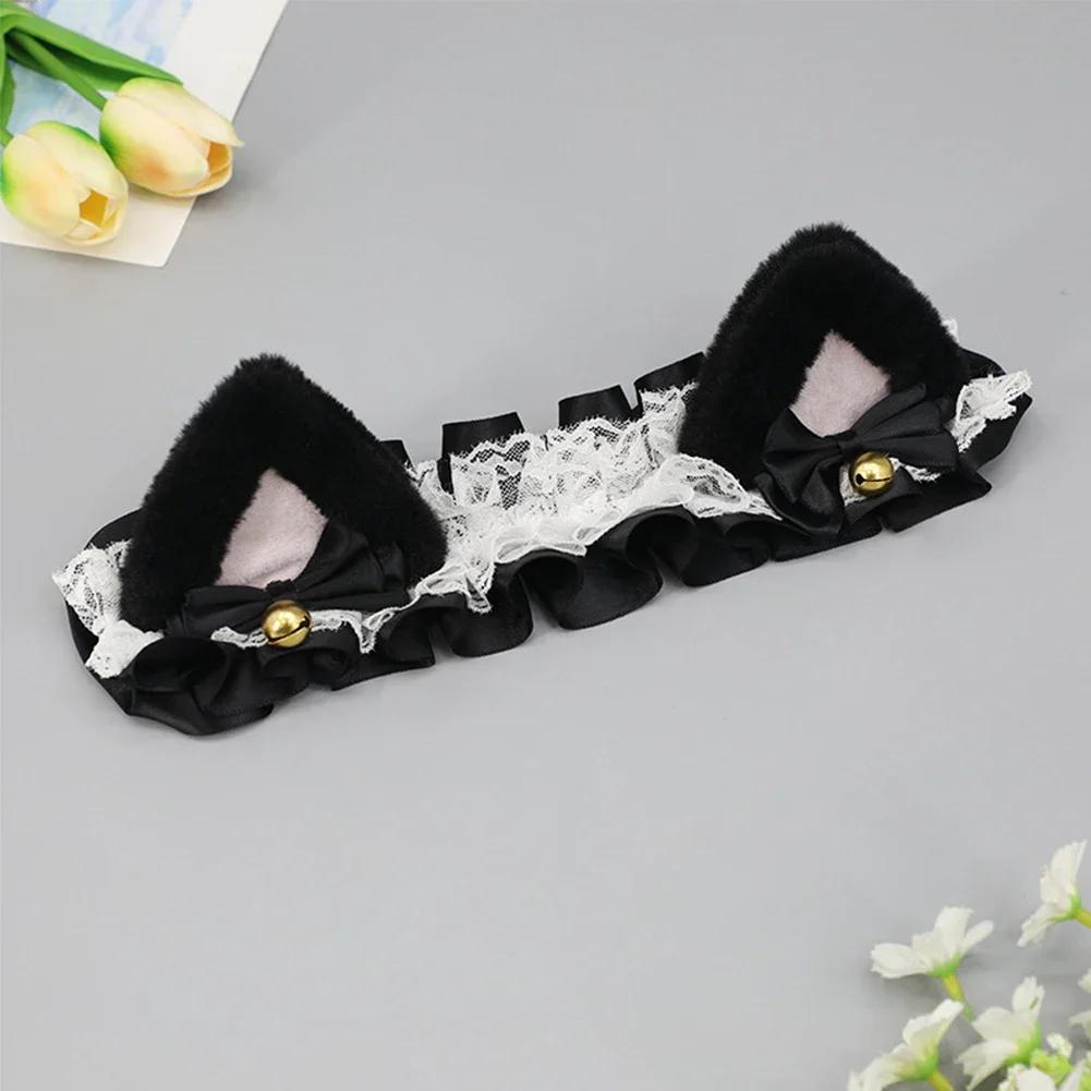 1Pc Creative Maid Cute Plush Ears Decorate Motorcycle Helmet Motocross Helmet Decor Sticker Accessories Cosplayer Styling