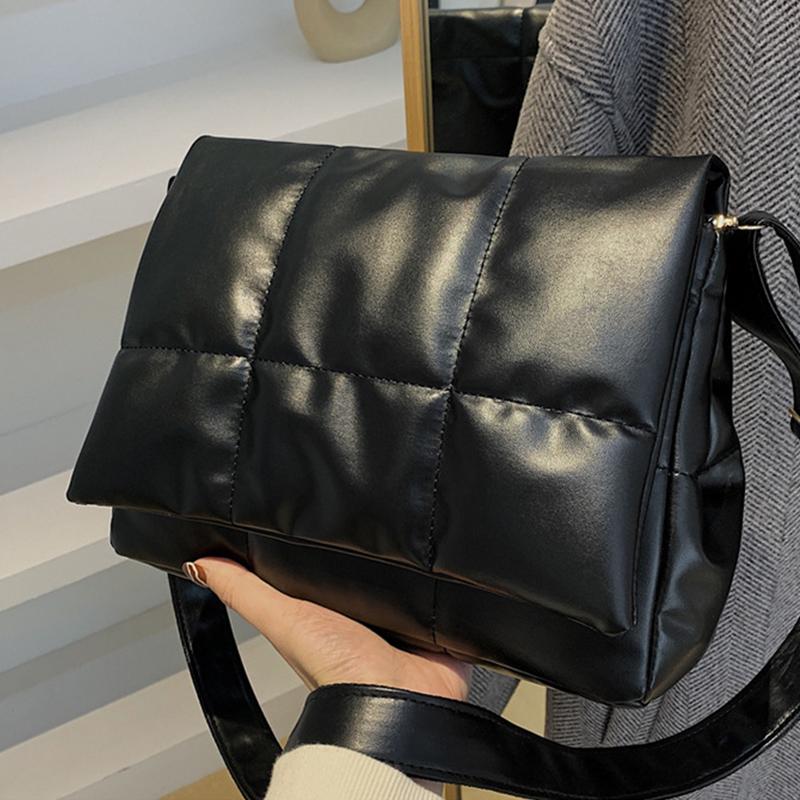 Yogodlns Vintage haftowana torba na ramię w kratę kobieca miękka skórzana torba Crossbody torba z klapką designerska torebka pod pachami