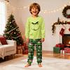 Christmas Print Family Matching Loungewear Set Long Sleeve Neck Top and Pants