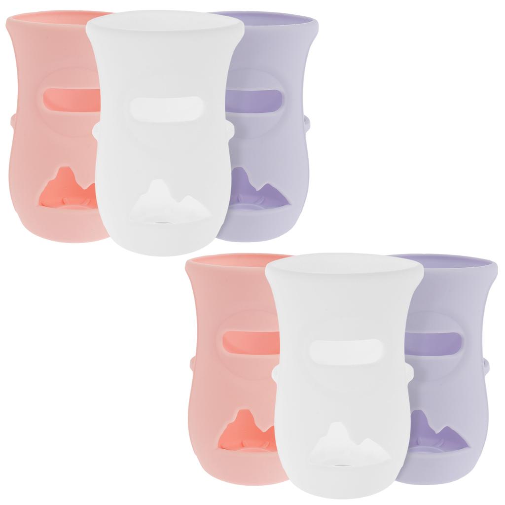 6/2pc Baby Bottle Sleeve Silicone Insulation Cover Anti Scalding Feeding Bottle Bag Compatible with AVENT 4/8Oz Baby Bottle Case