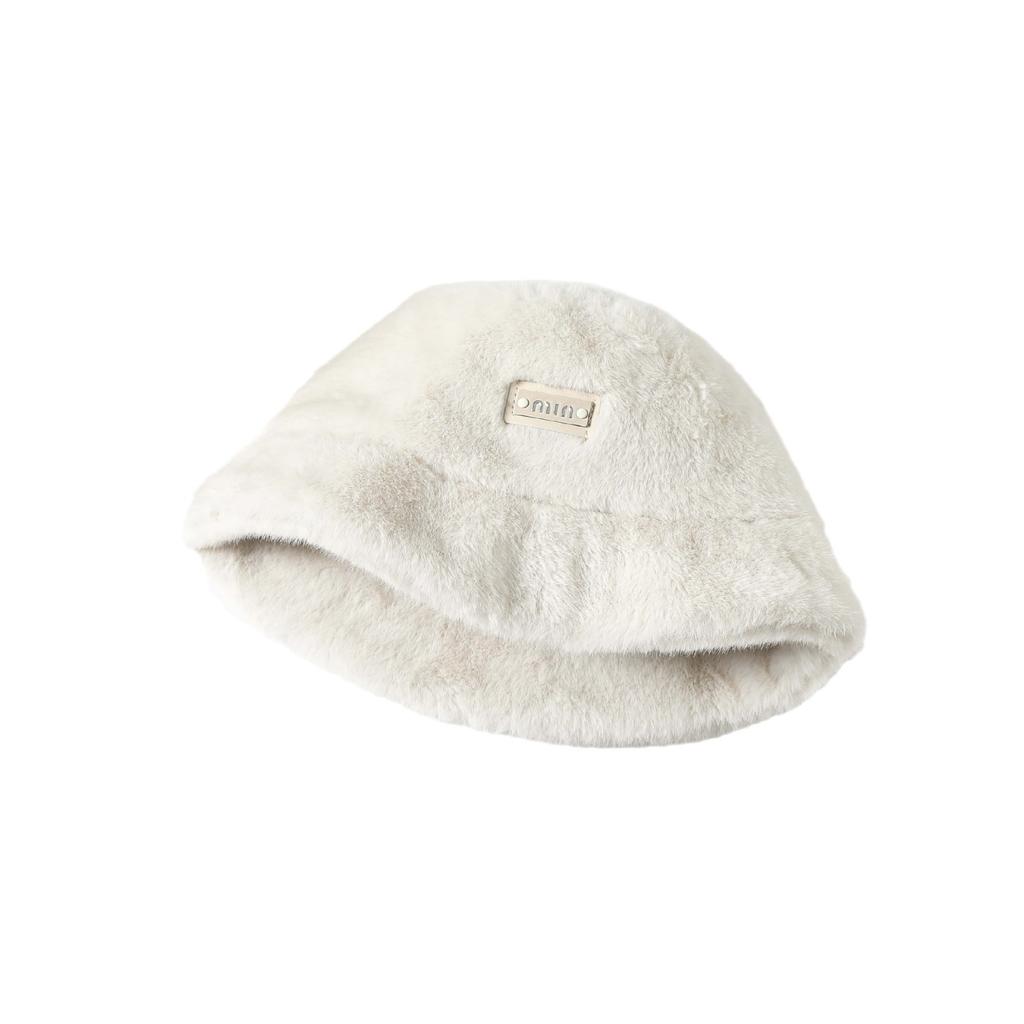 Women's New Winter Warm Fisherman's Hat Korean Style Fashion Fashionable and Versatile Solid Color Imitation Rabbit Hair Pot Hat