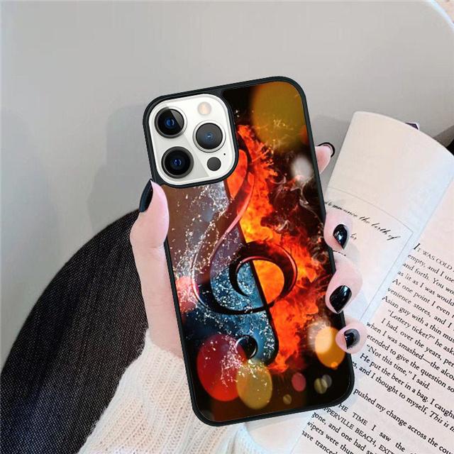 Music Notes Phone Case Cover For iPhone 17 Air 15 16 14 13 12 Pro Max 11 Pro Max Plus Coque Shell