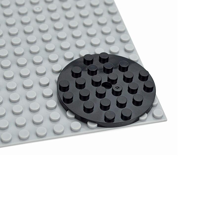 MOC Platte Rund 6x6 Mit Löchern Kompatibel 11213 Steine DIY Zusammenbauen Partikel Bausteine Lernspielzeug Für Kinder