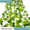 Rattan Air Conditioning Pipe Cover with Artificial Green Vines and Leaves