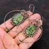 Copper Ruby Zoisite Earring Copper Wire Wrapped Earrings Genuine Gemstone Jewelry Brand New Earring Copper Jewelry For Gift Handmade Earring
