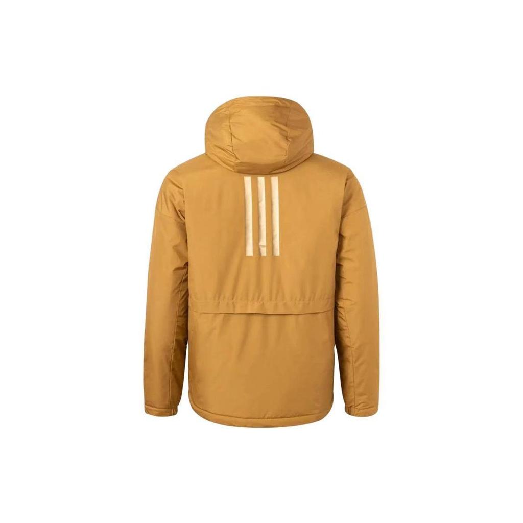 adidas Men's Sportswear Hooded Padded Jacket Oatmeal Wheat GT6557