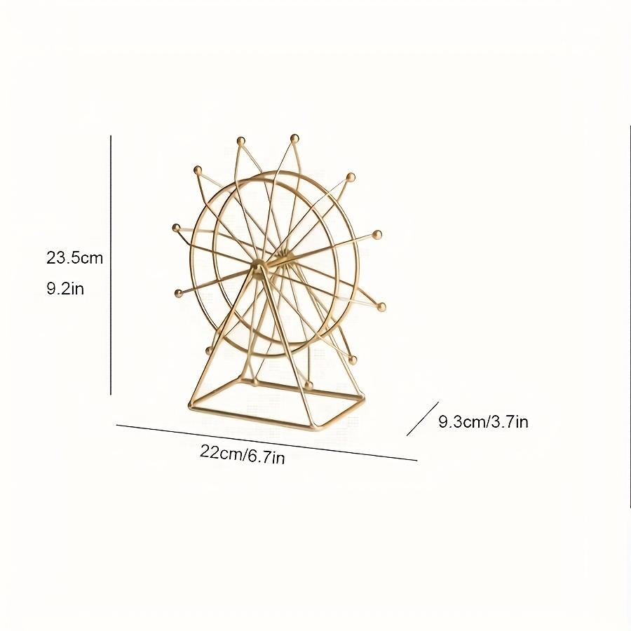 Artistic Vintage Ferris wheel ornament, perfect for home decor, architectural model embellishments, and metal art, for living spaces, workplaces