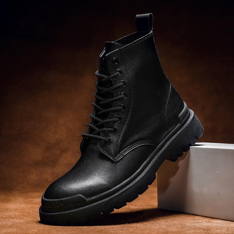 WAERTA Trend Мужские ботинки Черные хлопковые ботинки для активного отдыха Модные высокие — фото 6