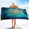 Oktopus Mikrofaser Sandfreies Strandtuch Groß Super Saugfähig Leicht Schnelltrocknend Handtuch für Reisen Pool Schwimmen Bad Yoga