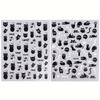1Pc Black Cat Nail Art Stickers, Halloween Cartoon Animal Self-Adhesive Decals, DIY Nail Salon Art Decorations Animal Print