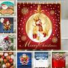Christmas Curtain Shower With Hook Xmas Bathroom Decoration Santa Claus Snowman
