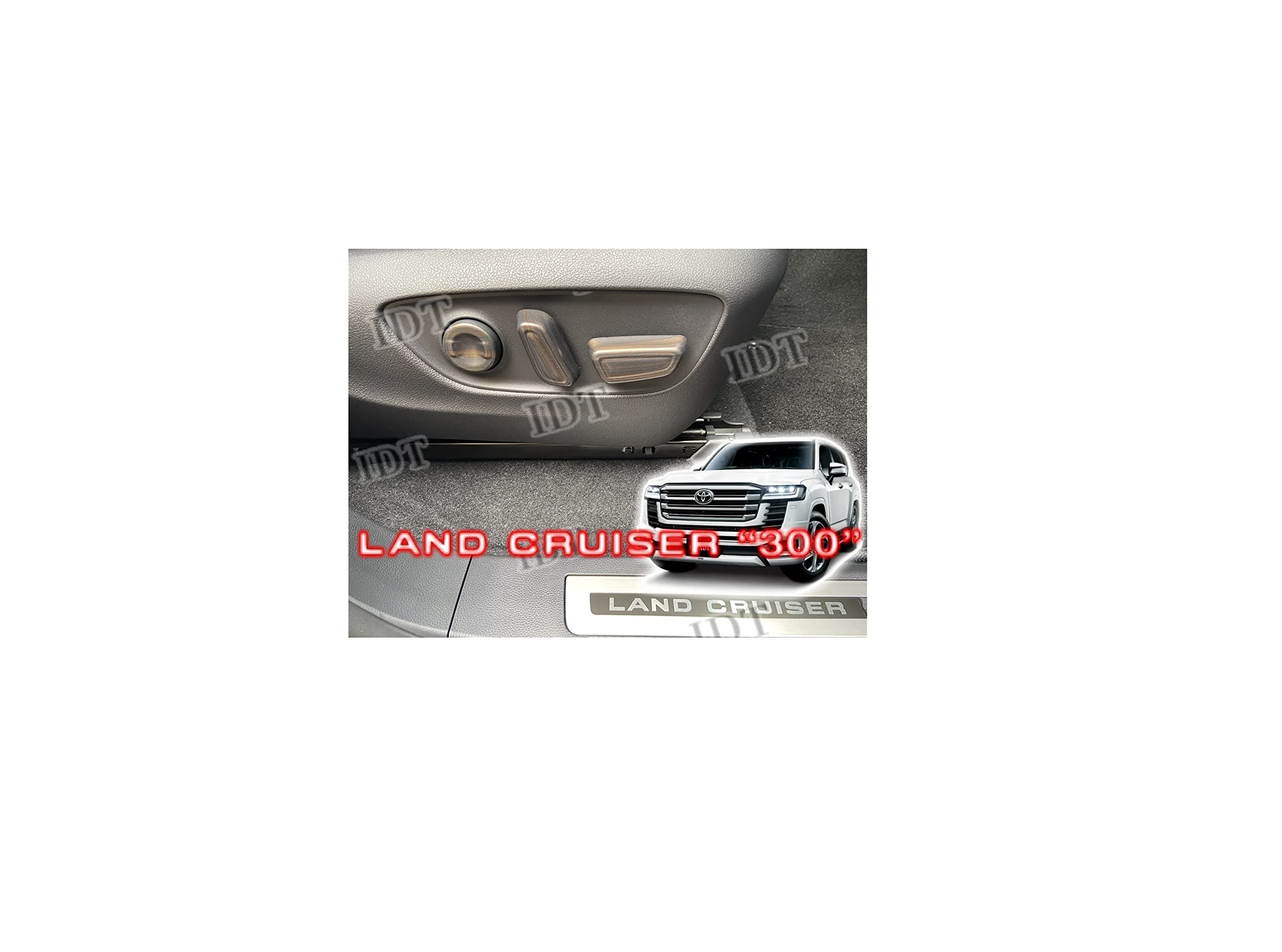 

IDT 300 Series Land Cruiser Front 8-Way Power Seat with Mini Waste Switch Garnish Switch Cover Trim Interior Panel (Silver) серебряный