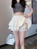 Herbstlicher High-Waist Petite Ballett Puffrock mit schlankmachender Chubby Hose - Süßer Stil Übergröße Damen Neuankömmling.