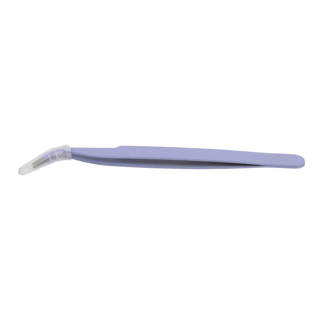 Curved Tweezers Accurately Efficient Medium Carbon Steel Fine Tip Tweezers for Sewing Scrapbook Sky Blue