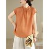 Women's Stylish Hong Kong Sleeveless Linen-Cotton Vest Top