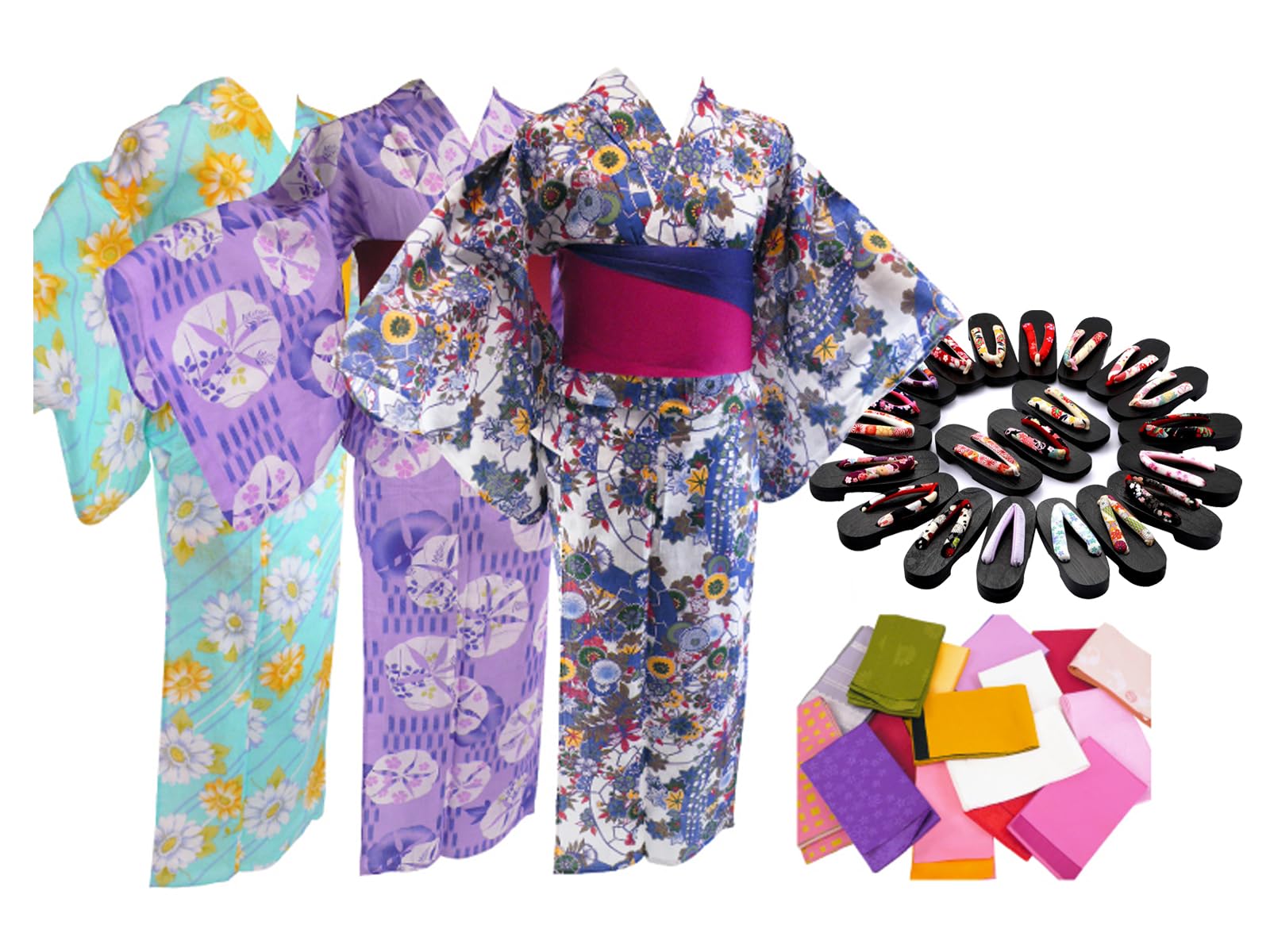 

Leave the color and pattern up to different finished set of and geta cute [Sara] you, weave, tailoring, 3-piece yukata, obi, 3yk-117 (Тип) фиолетовый