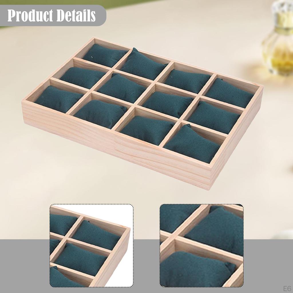 Watch Jewelry Box Bracelet Holder Men 12 Slot Container Multifunctional with Pillow Portable