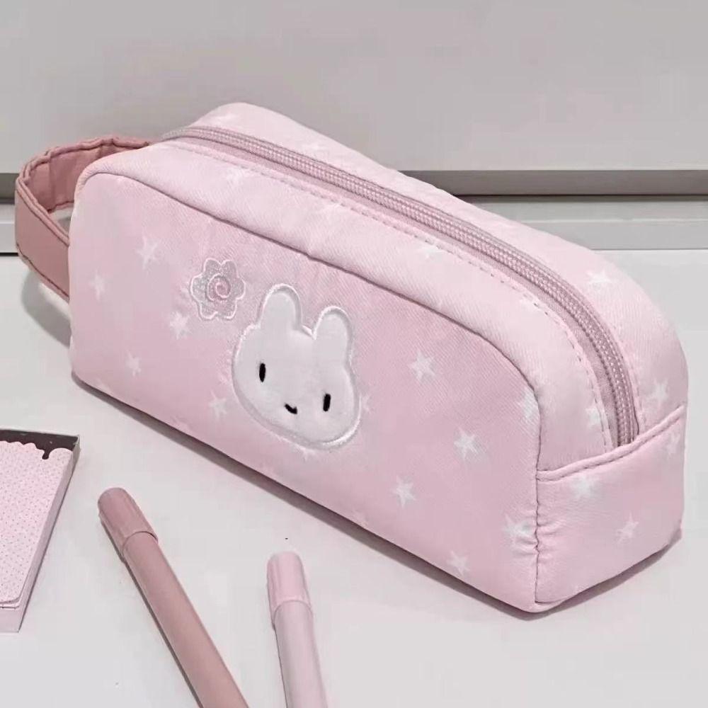Pink Pen Bag Handheld Stationery Storing Bag New Stationery Organizer  School Office