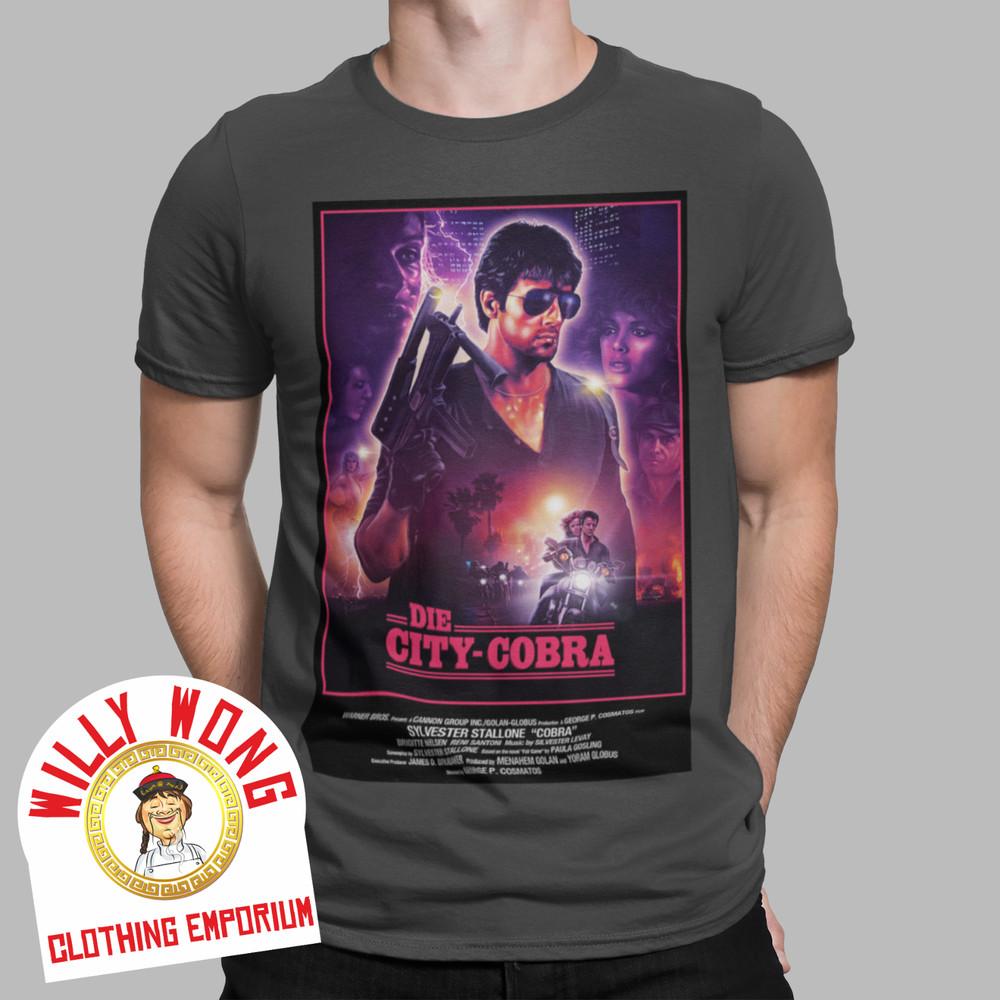 Cobra T-Shirt Sly Stallone Retro Geek Nerd Police 80s Tee Classic Gift Movie Men Unisex T-Shirt M