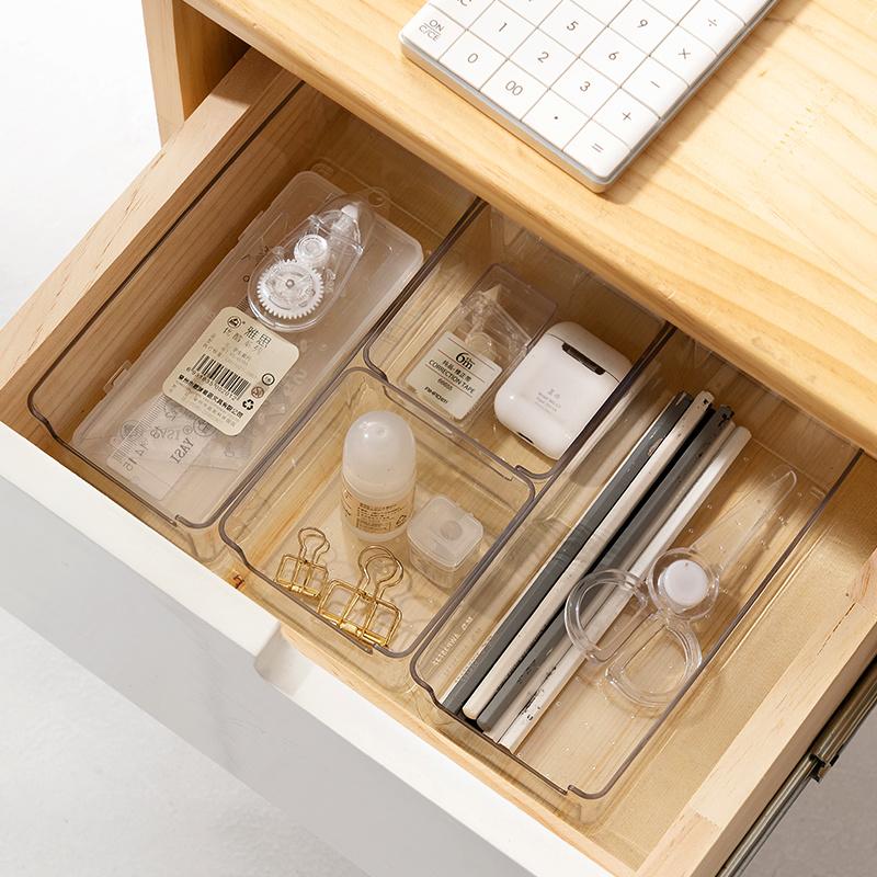 New Combined Storage Box Desktop Drawer Storage Home Organizer Box Cosmetics Lipstick Socks Bar Transparent Storage Basket