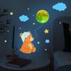 Glow-In-The-Dark Bear Toilet Stickers Self-Adhesive Removable Decal Wall Sticker Home Decor Car Sticker Luminous Effects