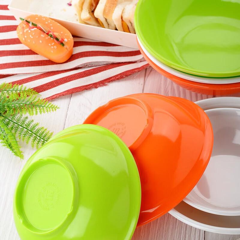 6.5-inch Chinese Style Melamine Noodle Bowls (10-Pack)