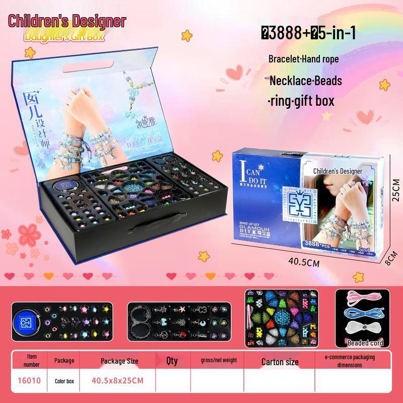 JINGRUIXIANG Kids DIY Princess Beading Jewelry Kit