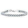 Hip Hop European-American Titanium Steel Double Row & Single Row Mesh Bracelet with Stainless Steel Inlay.