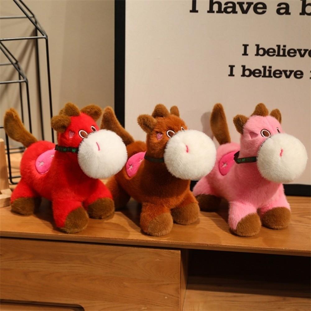 Cute Lucky Horse Plush Toys Mascot Dolls Zodiac Pony Figurine 2026 Horse Plush Doll  Year of Horse