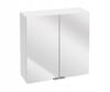 Bathroom Cabinet with Mirror, Hanging, White, 60 Cm, Multi Glass