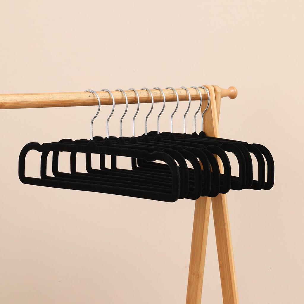 Non-Slip Thickened Flocked Clothes Hanger - Seamless, No Shoulder Marks, Multi-functional Household Hanger for Adults