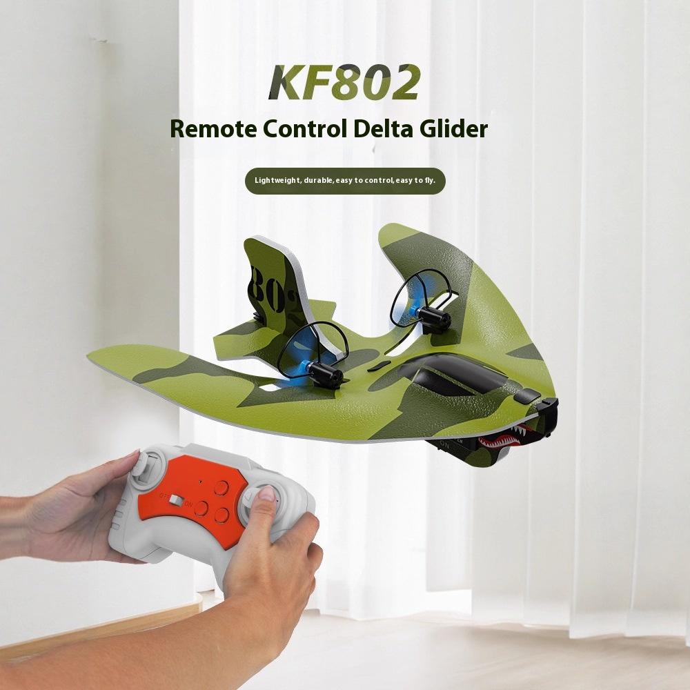 Kf802 2ch Rc Airplane, Plane Ready To Fly, 2.4ghz Remote Control With Led Lamp, Easy To Fly Rc Glider For Kids & Beginners Gift