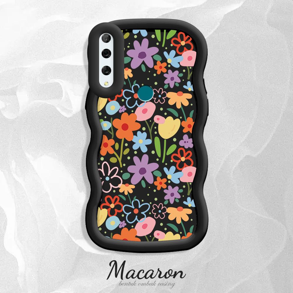 

Окрашенный узор Big Wave Edge Мягкий силиконовый материал Macaron чехол для телефона противоударный защитный резиновый чехол для iPhone Huawei Honor Infinix Tecno iPhone 15 Pro Max чёрный