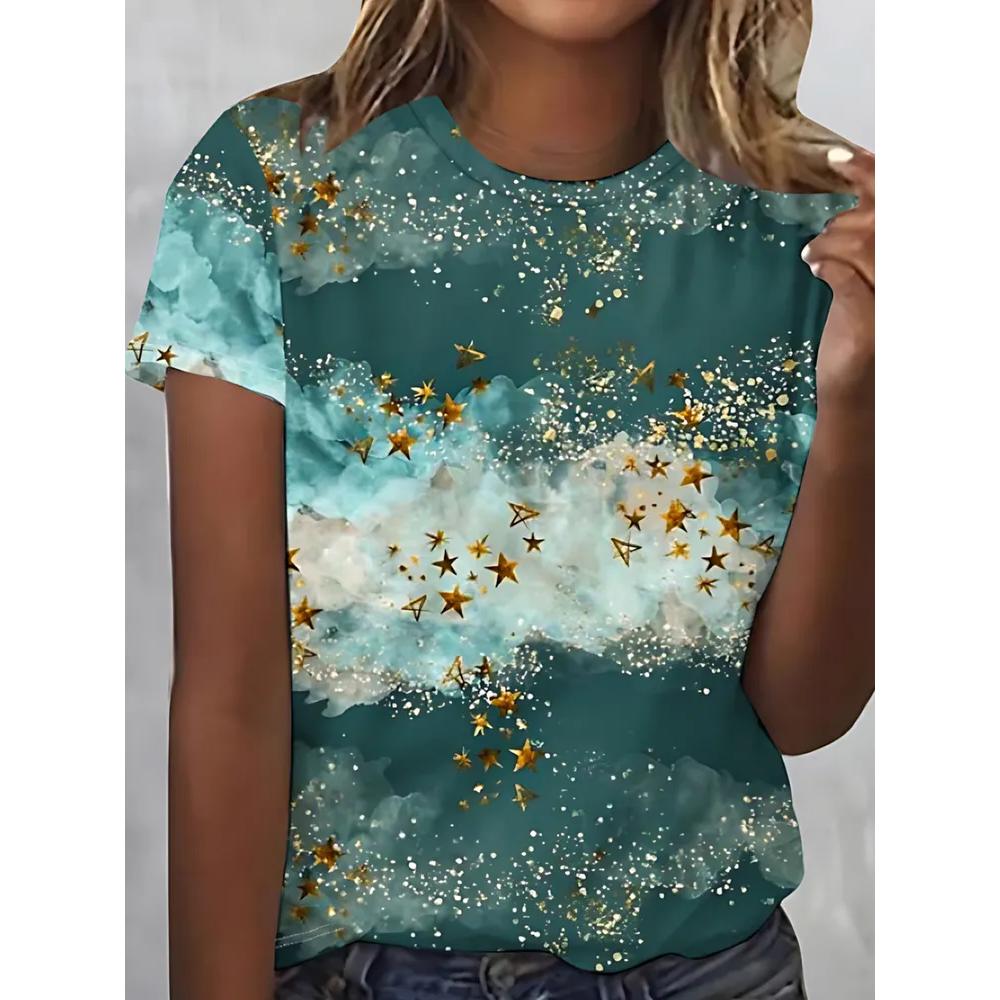 Fashion Casual Versatile Women's Top Comfortable Short Sleeve Daily Breathable T-Shirts Women’s