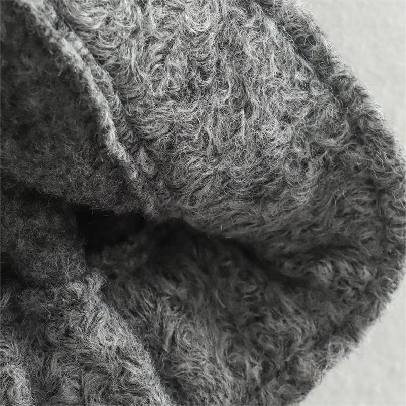 Jednobarevné ležérní kapesní kabát podzimní dámská temperamentní bunda