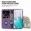 For iPhone 17 Pro Wallet Case Tiger Imprint Leather Shockproof Phone Cover with Wrist Strap